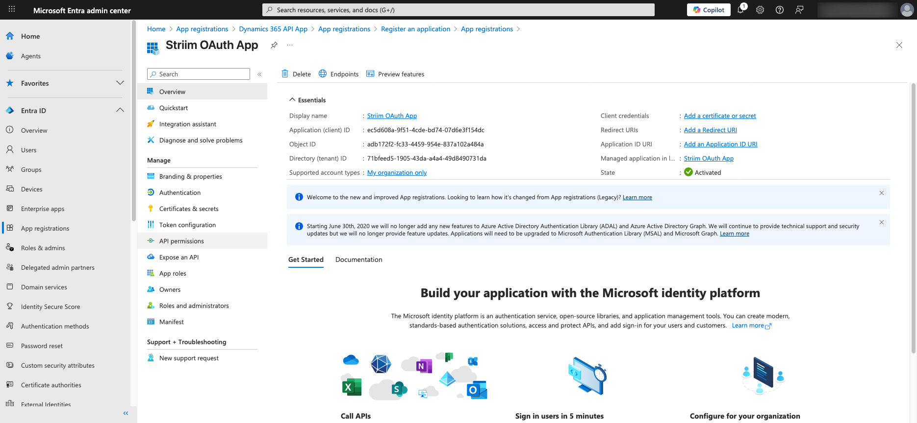 Striim-OAuth-App-Microsoft-Entra-admin-center.png